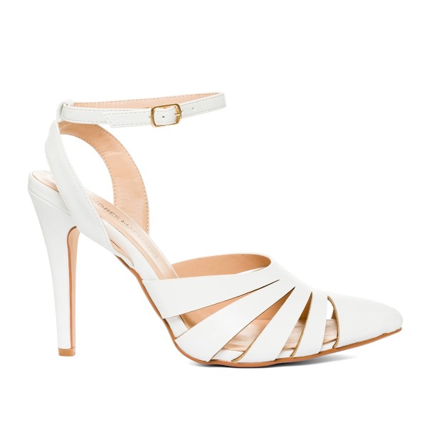 Andres Machado 5673-02 High Heeled Pump White 11cm Andres Machado 5673-02 High Heeled Pump White 11cm