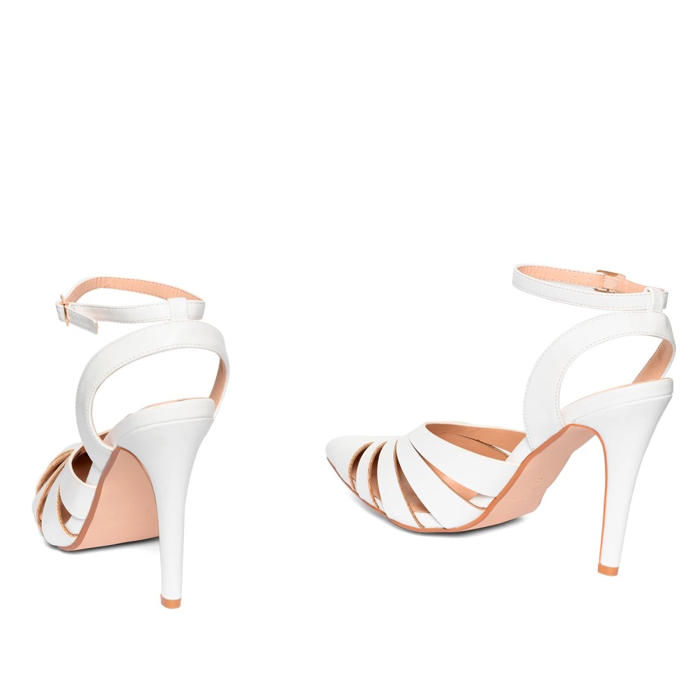 Andres Machado 5673-02 High Heeled Pump White 11cm Andres Machado 5673-02 High Heeled Pump White 11cm