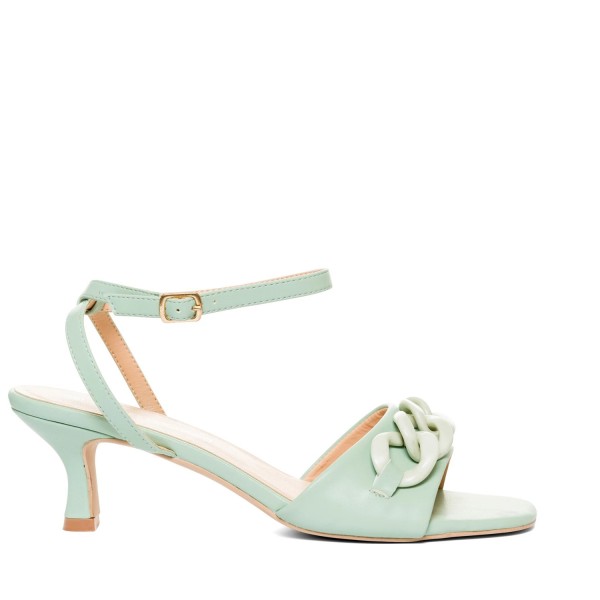 Andres Machado 5679-19 Heeled Sandal Menta 6cm Andres Machado 5679-19 Heeled Sandal Menta 6cm