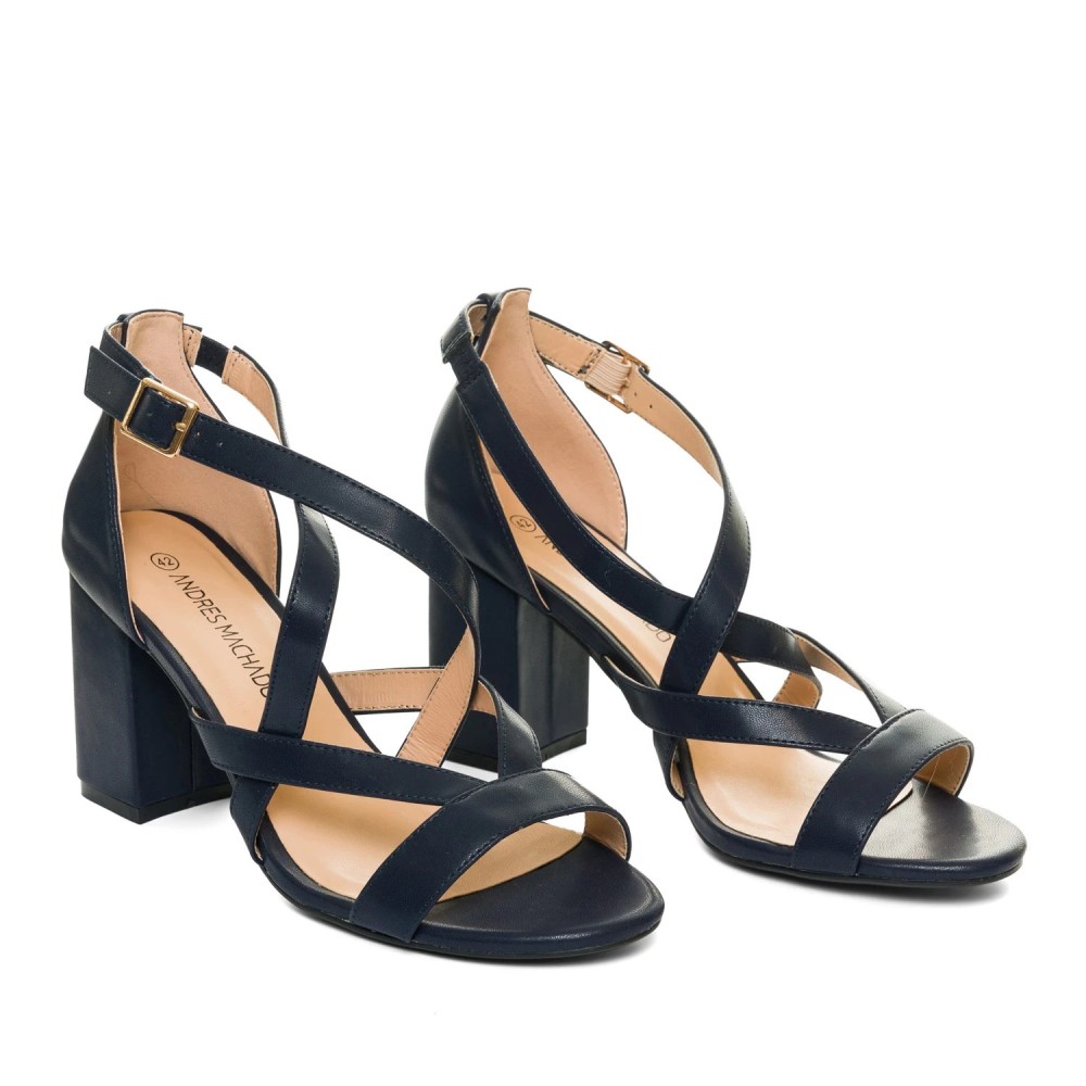 Andres Machado 5684-18 High Heeled Sandal Blue 9cm Andres Machado 5684-18 High Heeled Sandal Blue 9cm