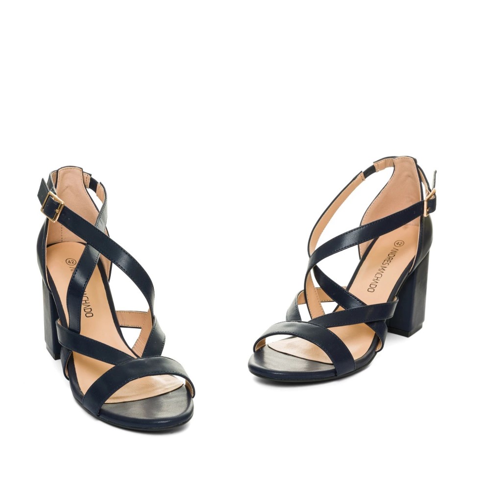 Andres Machado 5684-18 High Heeled Sandal Blue 9cm Andres Machado 5684-18 High Heeled Sandal Blue 9cm
