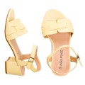 Andres Machado 5695-24 Heeled Sandal Yellow 5.5cm Andres Machado 5695-24 Heeled Sandal Yellow 5.5cm