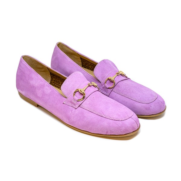 BigShoes GA1147-10 Leather Moccasin Purlple BigShoes GA1147-10 Leather Moccasin Purlple