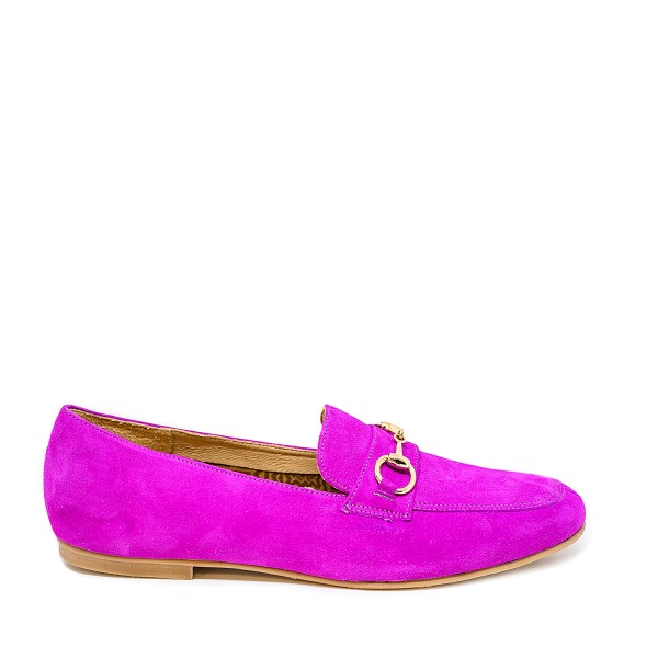 BigShoes GA1147-39 Leather Moccasin Fuchsia BigShoes GA1147-39 Leather Moccasin Fuchsia