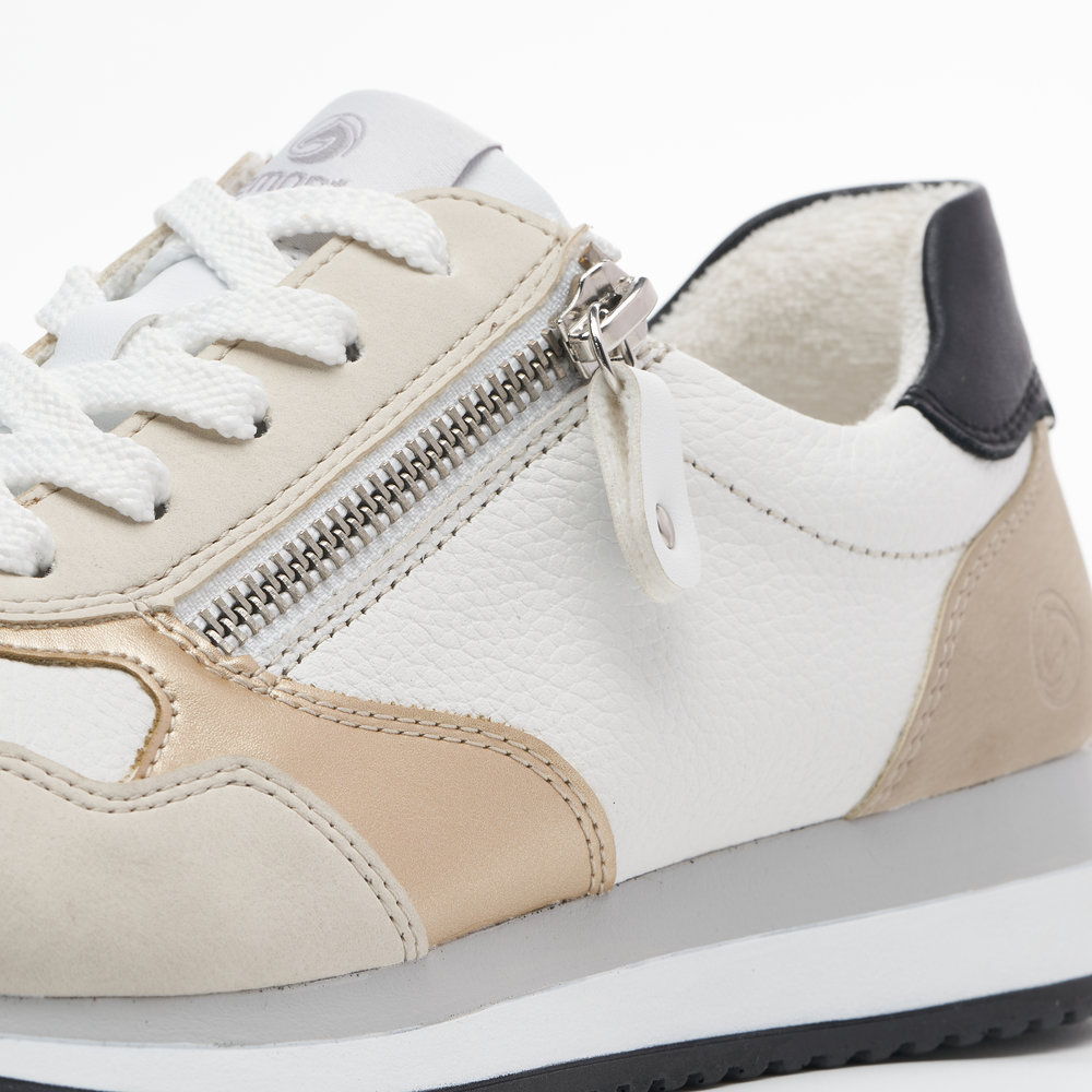 Remonte D0H01-82 Anatomic Leather Sneaker Beige