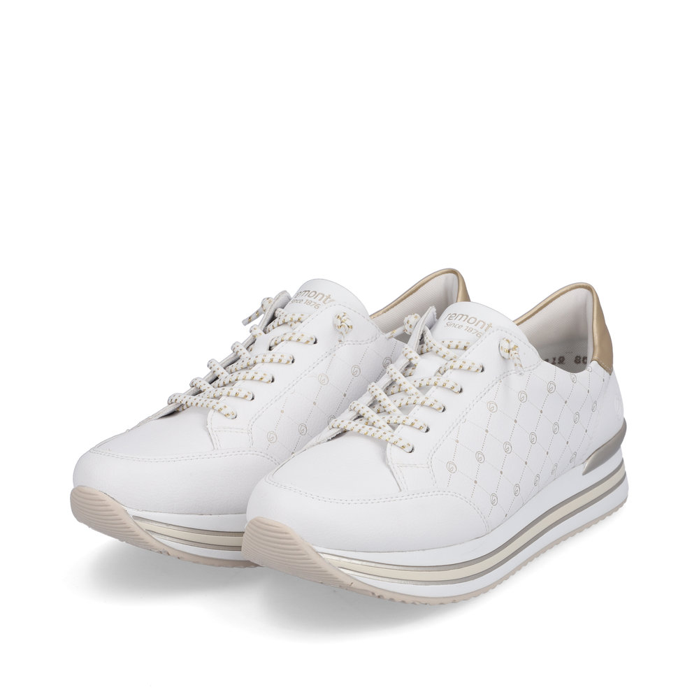 Remonte D1319-80 Ανατομικό Δερμάτινο Sneaker Λευκό