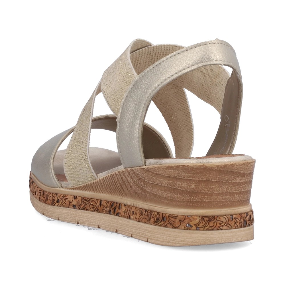Remonte D3066-90 Anatomic Leather Wedge Gold 4.5cm