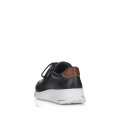 Rieker N5021-00 Ανατομικό Δερμάτινο Sneaker Μαύρο