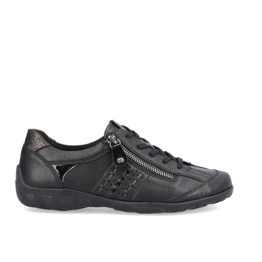Remonte R3404-01 Anatomic Leather Sneaker Black