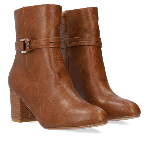 Andres Machado AM4237-09 High Heeled Ankle Boot Tan 8cm Andres Machado AM4237-09 High Heeled Ankle Boot Tan 8cm