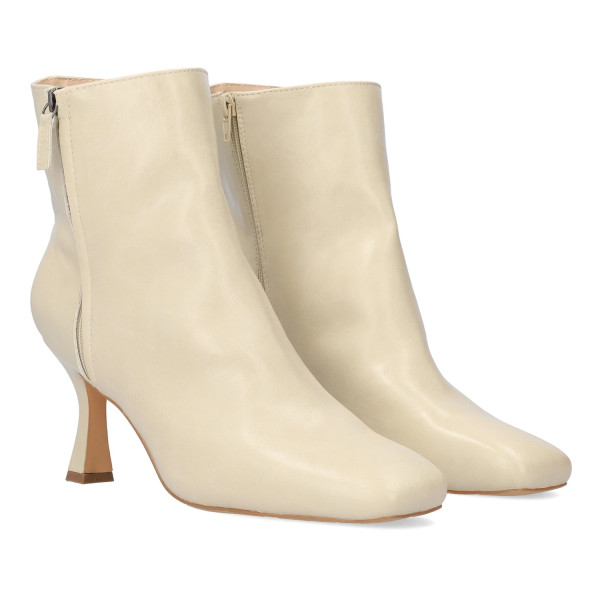 Andres Machado AM4238-02 Heeled Ankle Boot White 8cm