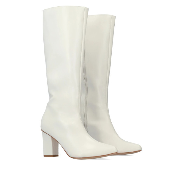Andres Machado AM4245-02 High Heeled Boot White 8cm Andres Machado AM4245-02 High Heeled Boot White 8cm