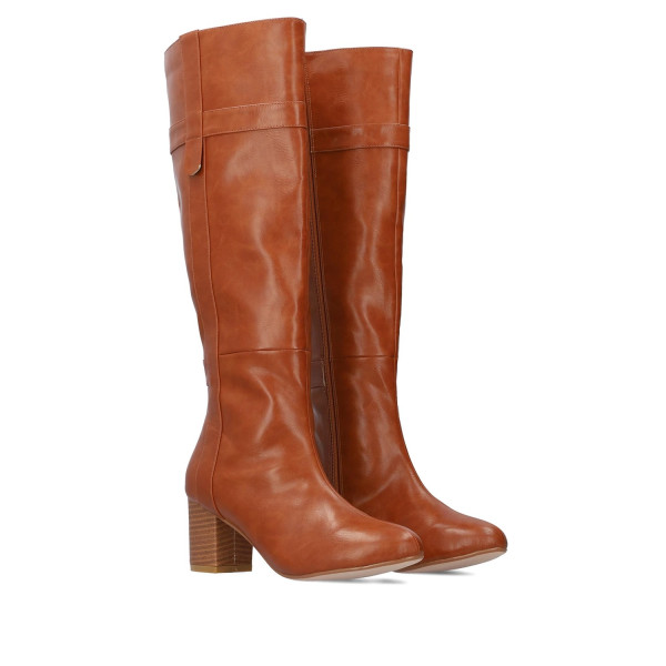 Andres Machado AM4247-05 High Heeled Boot Brown 7cm Andres Machado AM4247-05 High Heeled Boot Brown 7cm