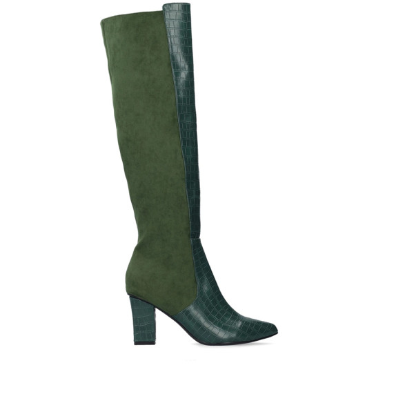 Andres Machado AM4252-19 High Heeled Boot Green 9cm Andres Machado AM4252-19 High Heeled Boot Green 9cm
