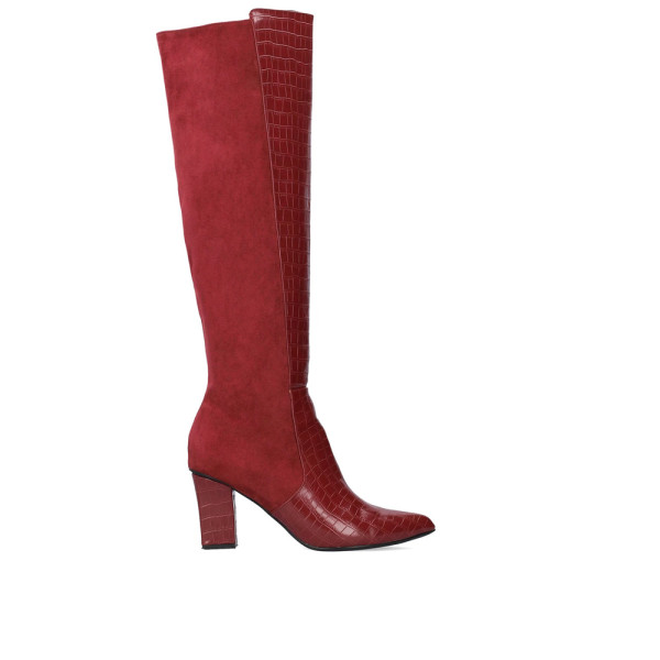 Andres Machado AM4252-23 High Heeled Boot Burgundy 9cm Andres Machado AM4252-23 High Heeled Boot Burgundy 9cm