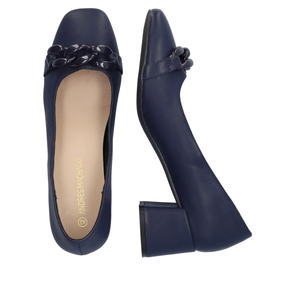 Andres Machado AM5719-18 Pump Dark Blue 6cm Andres Machado AM5719-18 Pump Dark Blue 6cm