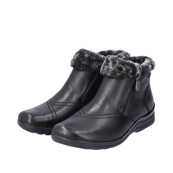 Rieker L1868-00 Anatomical Leather Ankle Boot Black Rieker L1868-00 Anatomical Leather Ankle Boot Black