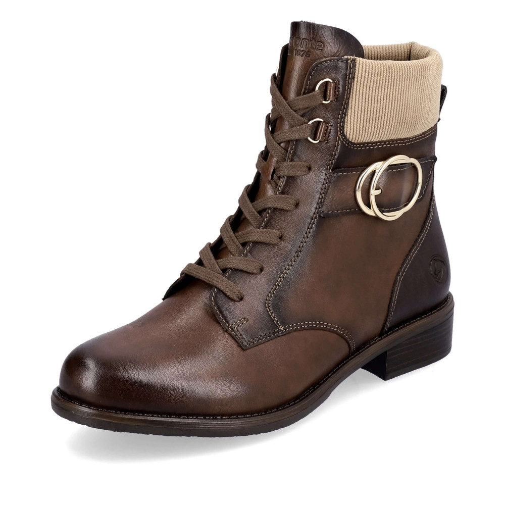 Remonte D0F76-22 Anatomical Leather Ankle Boot Brown