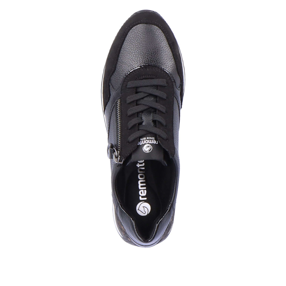 Remonte D0H01-01 Ανατομικό Δερμάτινο Sneaker Μαύρο