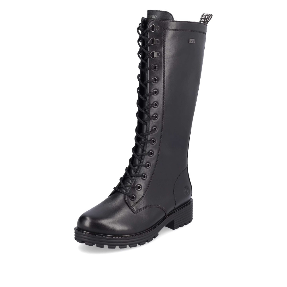 Remonte D0W70-01 Anatomical Leather Boot Black