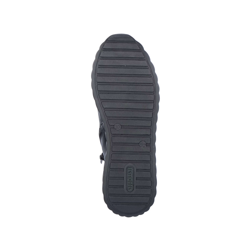 Remonte D5981-01 Ανατομικό Δερμάτινο Μποτάκι Sneaker Μάυρο