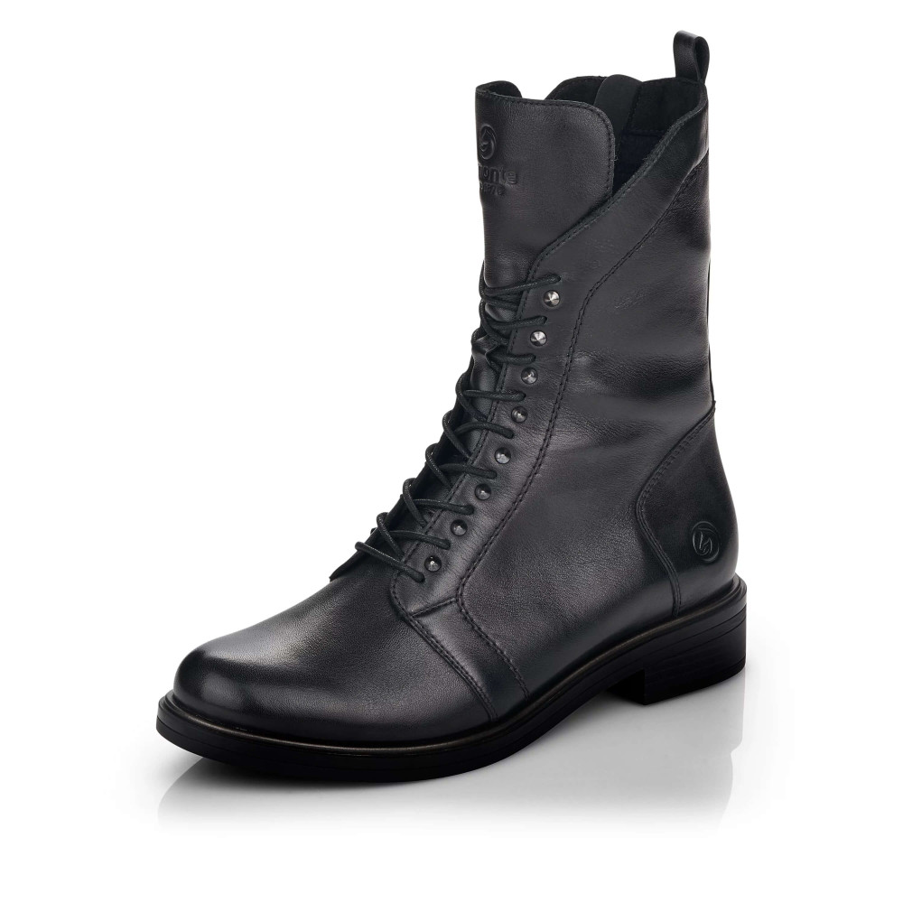 Remonte D8380-01 Anatomic Leather Ankle Boot Black