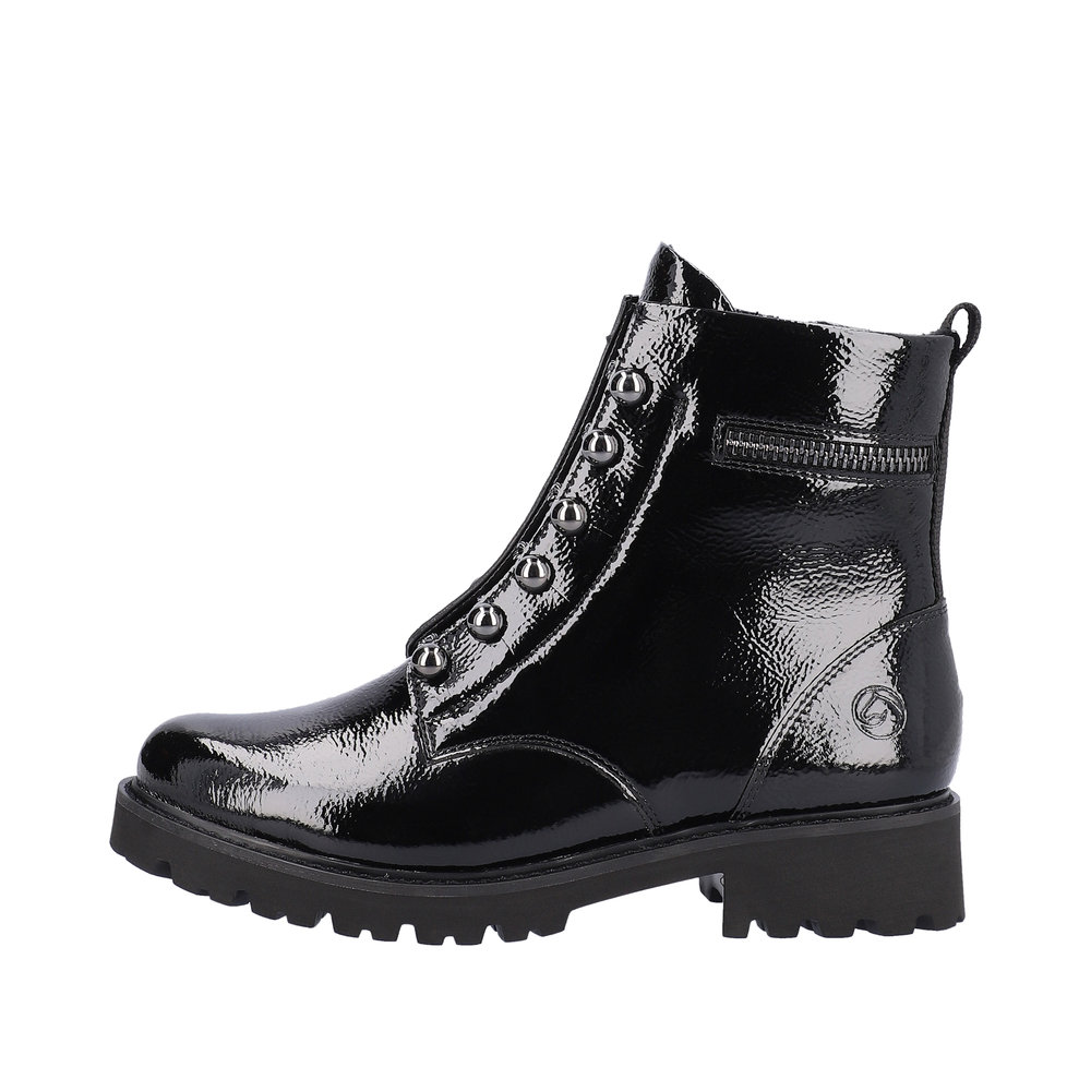 Remonte D8670-03 Anatomic Leather Ankle Boot Black