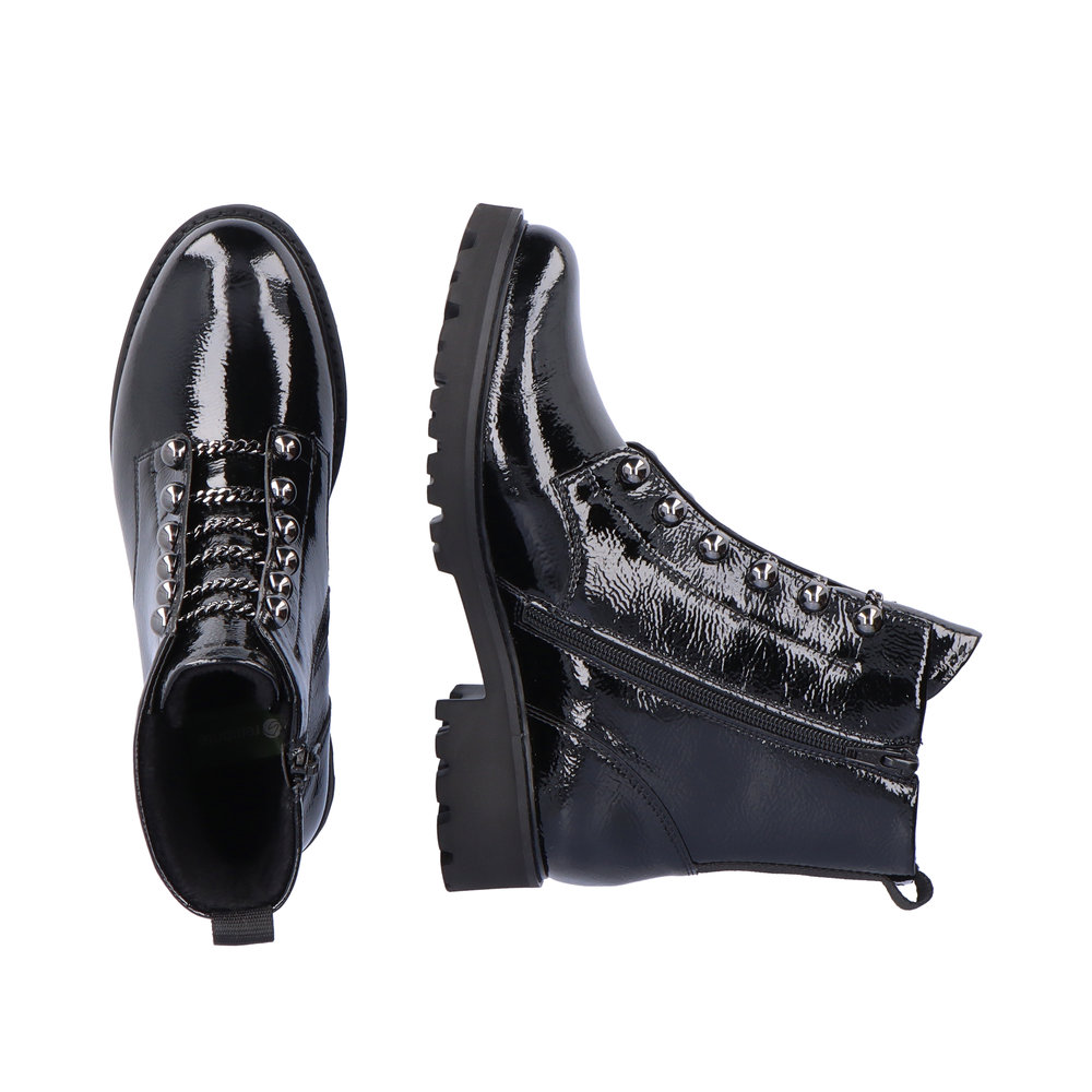 Remonte D8670-03 Anatomic Leather Ankle Boot Black