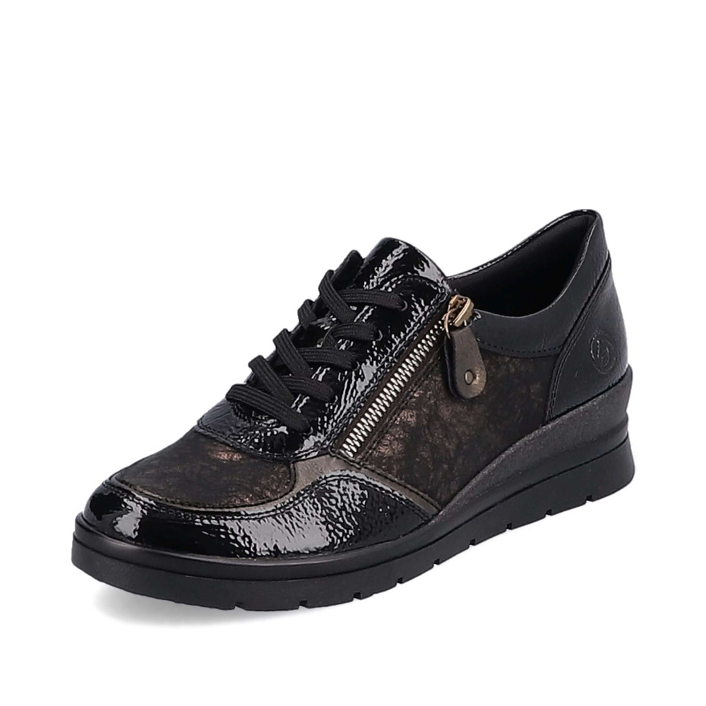 Remonte R0701-07 Anatomical Leather Sneaker Black