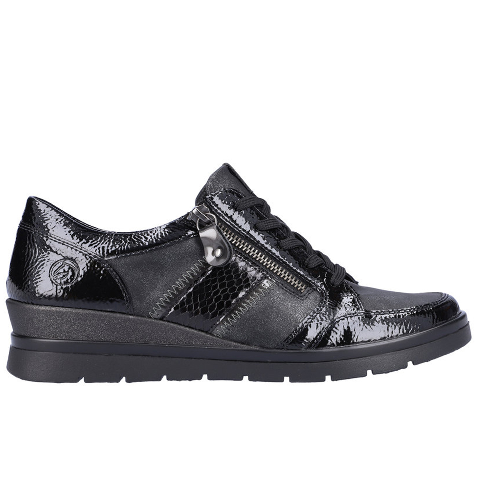 Remonte R0705-03 Anatomical Leather Sneaker Black