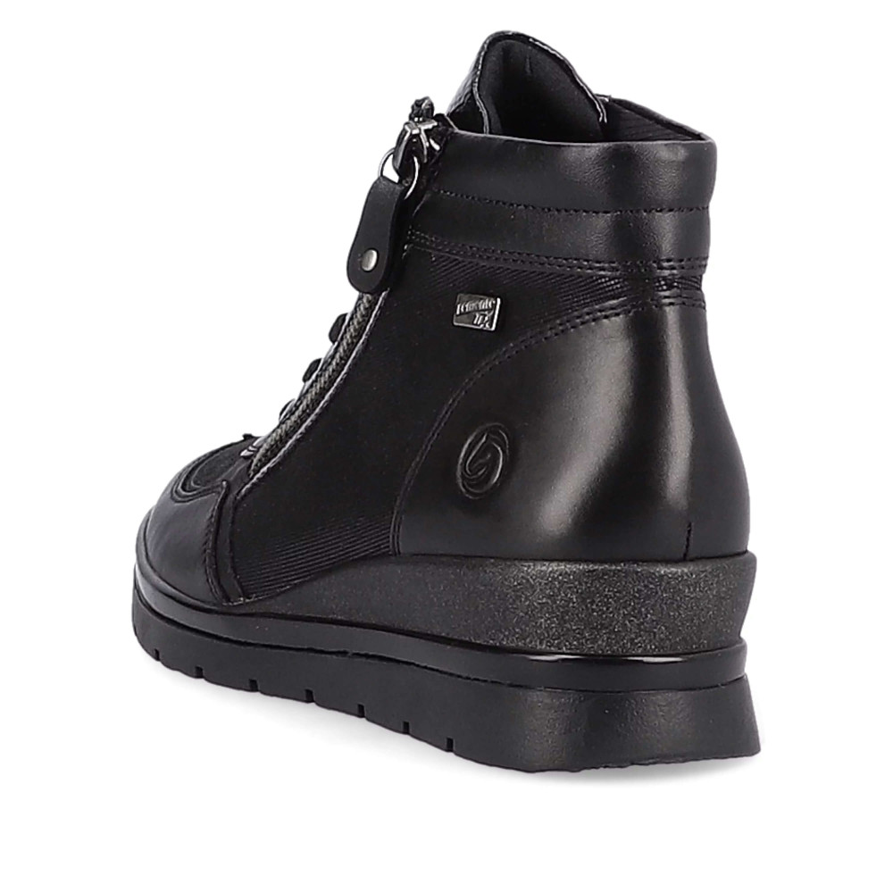 Remonte R0770-01 Anatomical Ankle Boot Sneaker Black