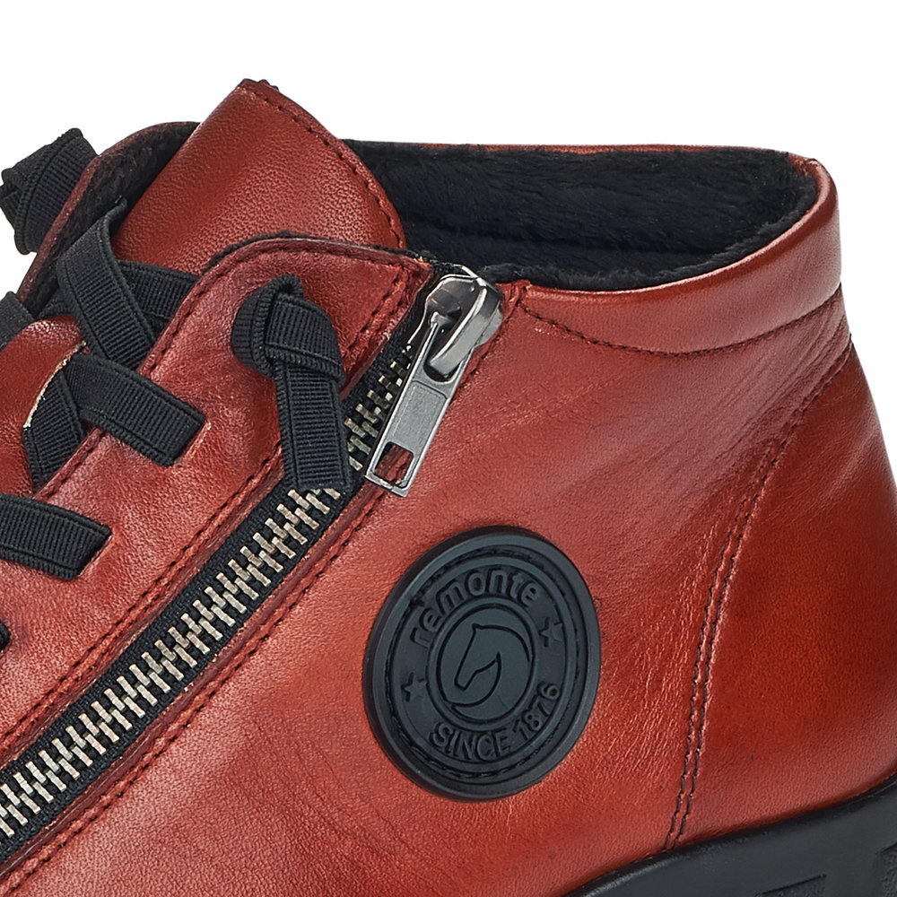 Remonte R3491-38 Anatomical Leather Sneaker Red Remonte R3491-38 Anatomical Leather Sneaker Red