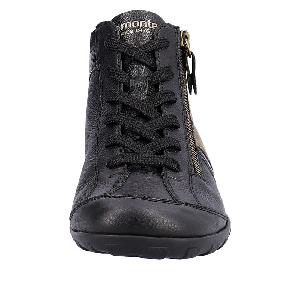 Remonte R3498-01 Anatomical Leather Sneaker Black
