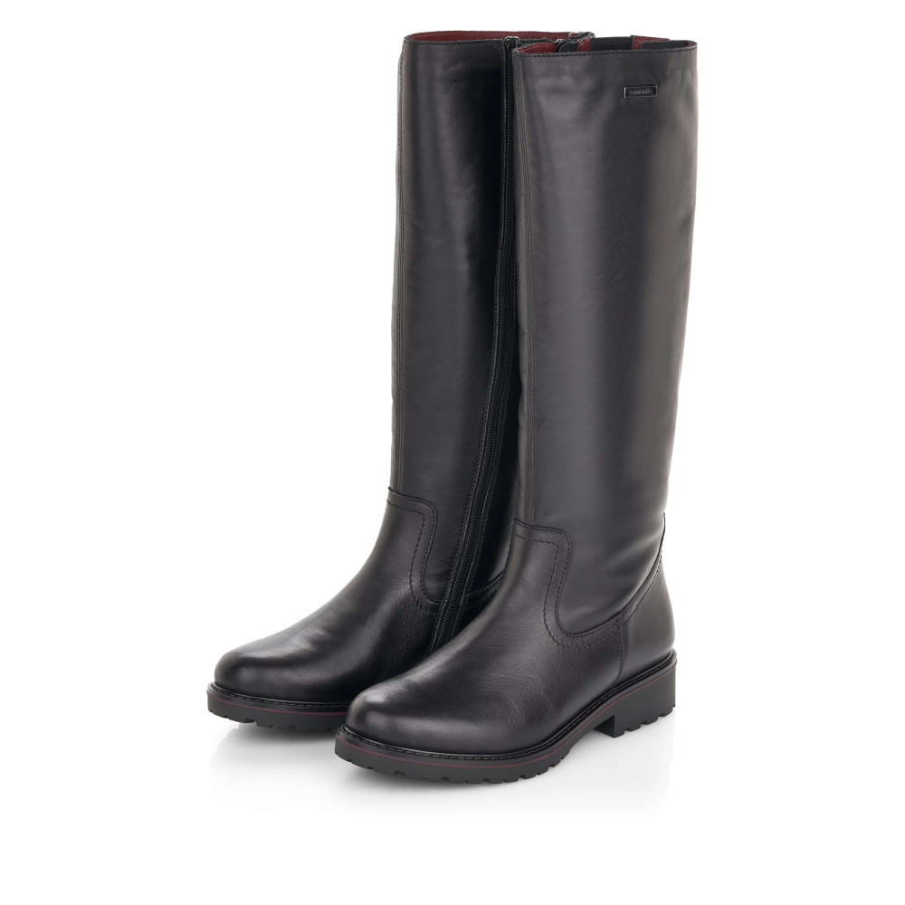Remonte R6576-01 Anatomic Leather Boot Black