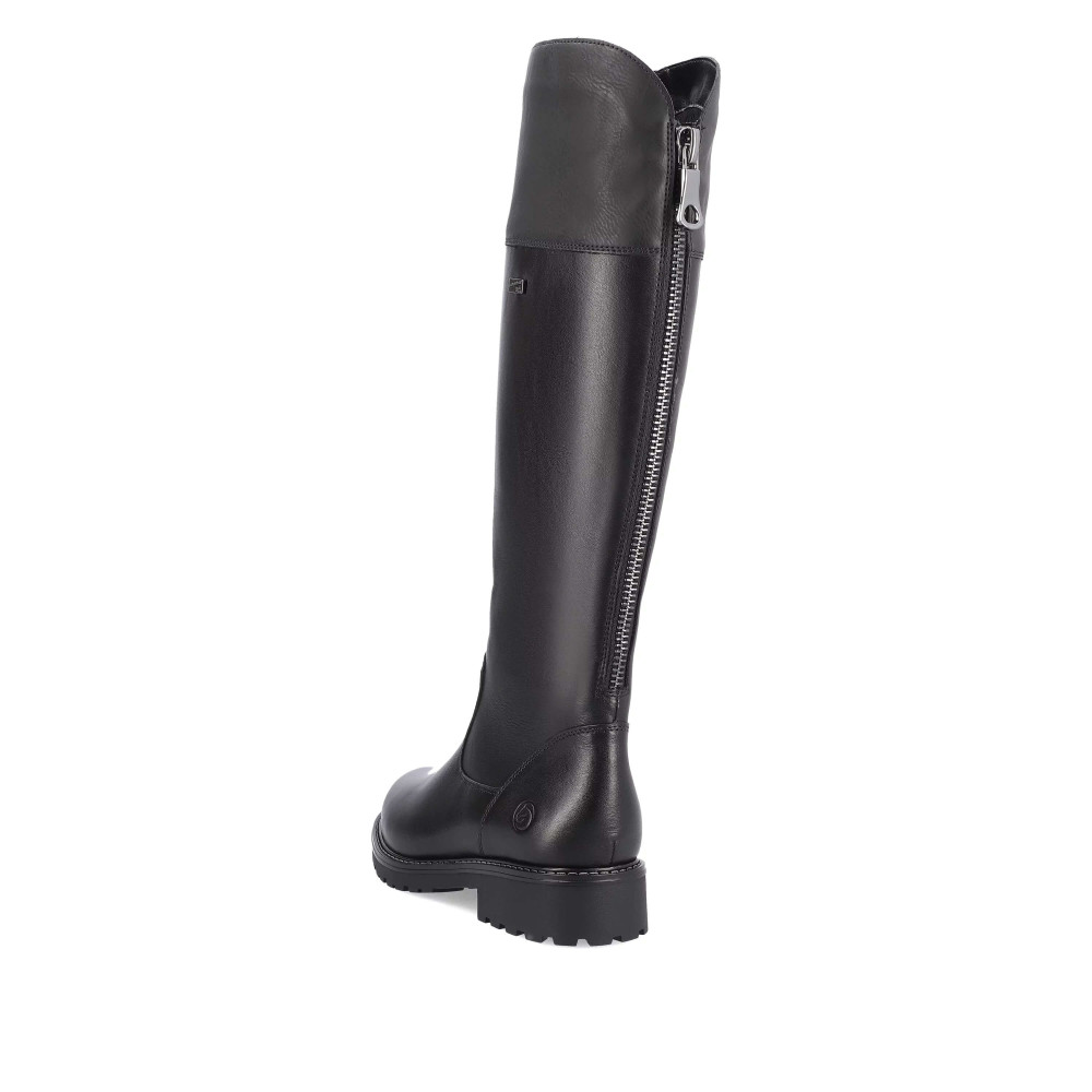 Remonte R6581-04 Anatomical Leather Boot Black