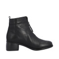 Remonte R8878-01 Anatomic Leather Heeled Ankle Boot Black 5cm