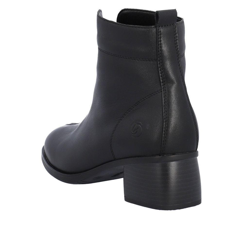 Remonte R8878-01 Anatomic Leather Heeled Ankle Boot Black 5cm Remonte R8878-01 Anatomic Leather Heeled Ankle Boot Black 5cm
