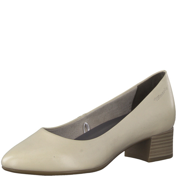 Tamaris 52304-41-411 Anatomical Leather Pump Ivory 4cm Tamaris 52304-41-411 Anatomical Leather Pump Ivory 4cm