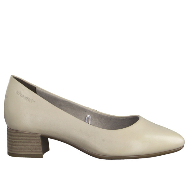Tamaris 52304-41-411 Anatomical Leather Pump Ivory 4cm Tamaris 52304-41-411 Anatomical Leather Pump Ivory 4cm