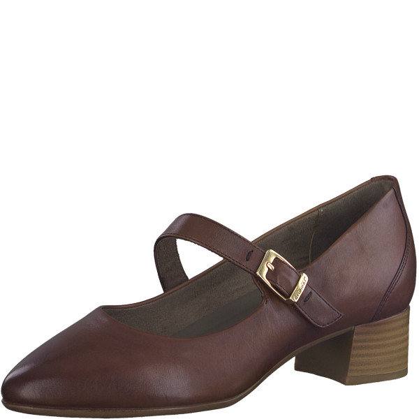 Tamaris 54305-41-305 Anatomical Leather Pump Brown 4cm Tamaris 54305-41-305 Anatomical Leather Pump Brown 4cm