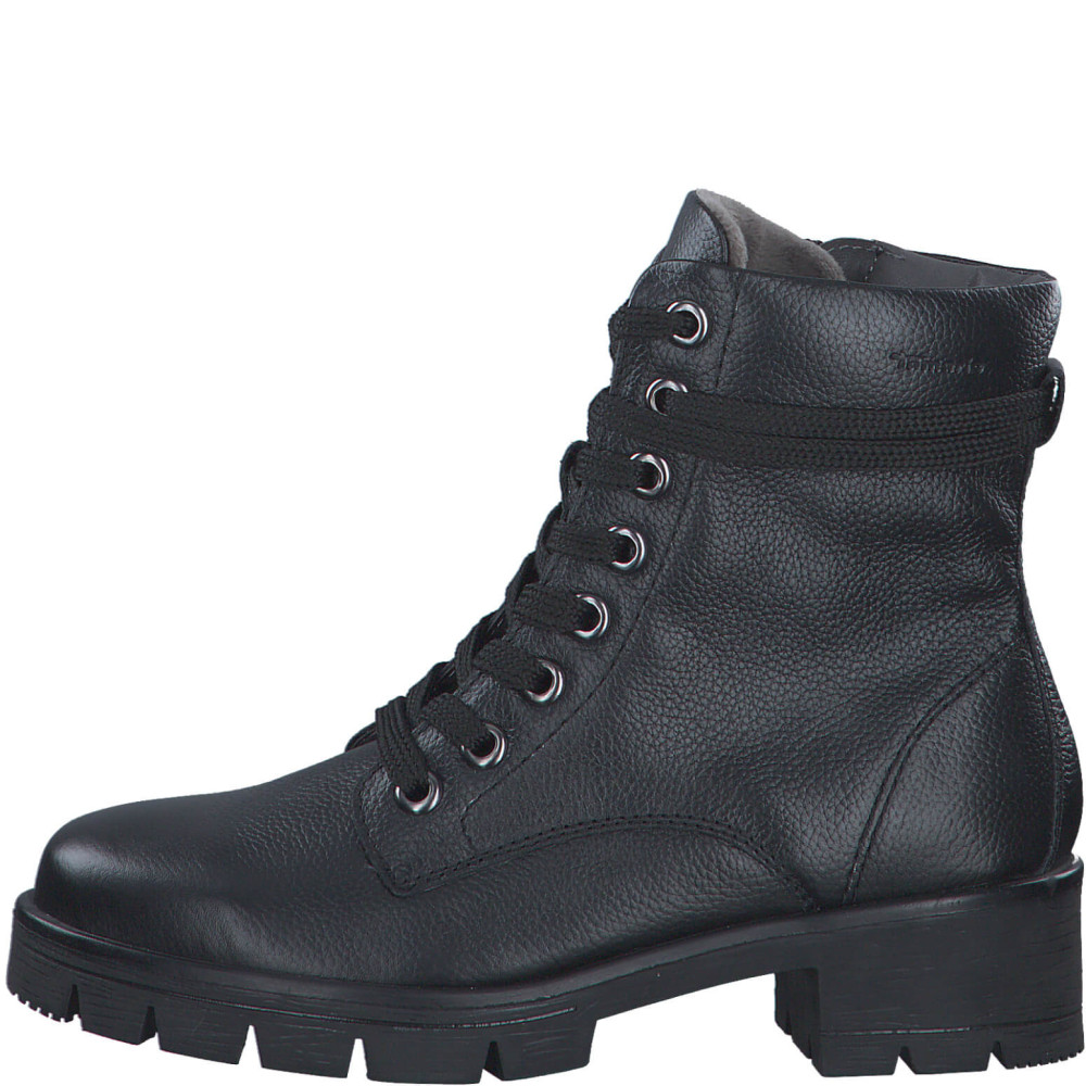 Tamaris 55212-41-001 Anatomical Leather Combat Boot Black Tamaris 55212-41-001 Anatomical Leather Combat Boot Black
