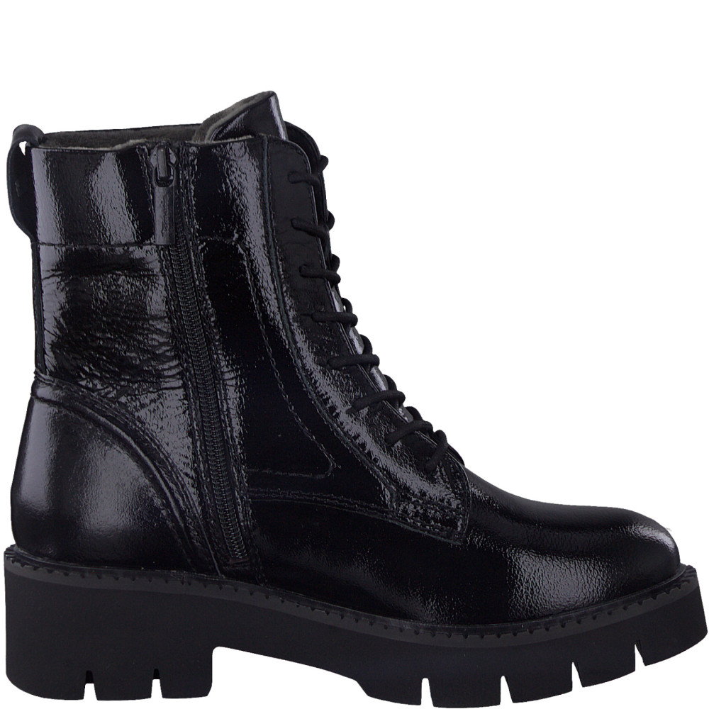 Tamaris 55216-41-018 Anatomical Leather Combat Boot Black Tamaris 55216-41-018 Anatomical Leather Combat Boot Black