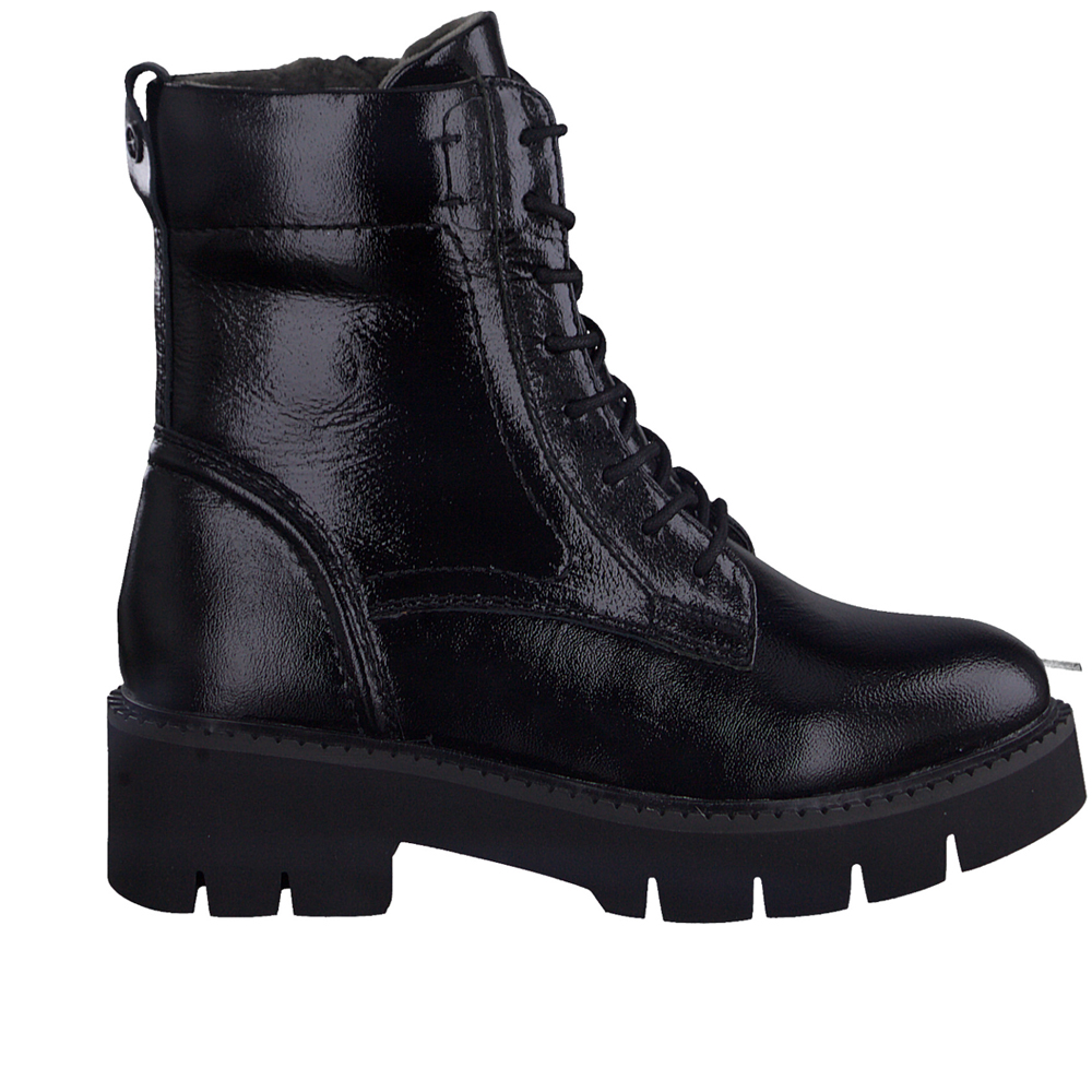 Tamaris 55216-41-018 Anatomical Leather Combat Boot Black Tamaris 55216-41-018 Anatomical Leather Combat Boot Black