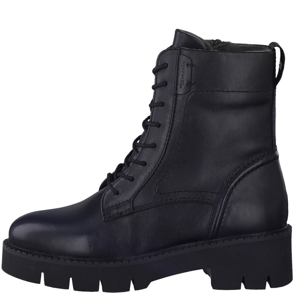Tamaris 55216-41-022 Anatomical Leather Combat Boot Black Tamaris 55216-41-022 Anatomical Leather Combat Boot Black