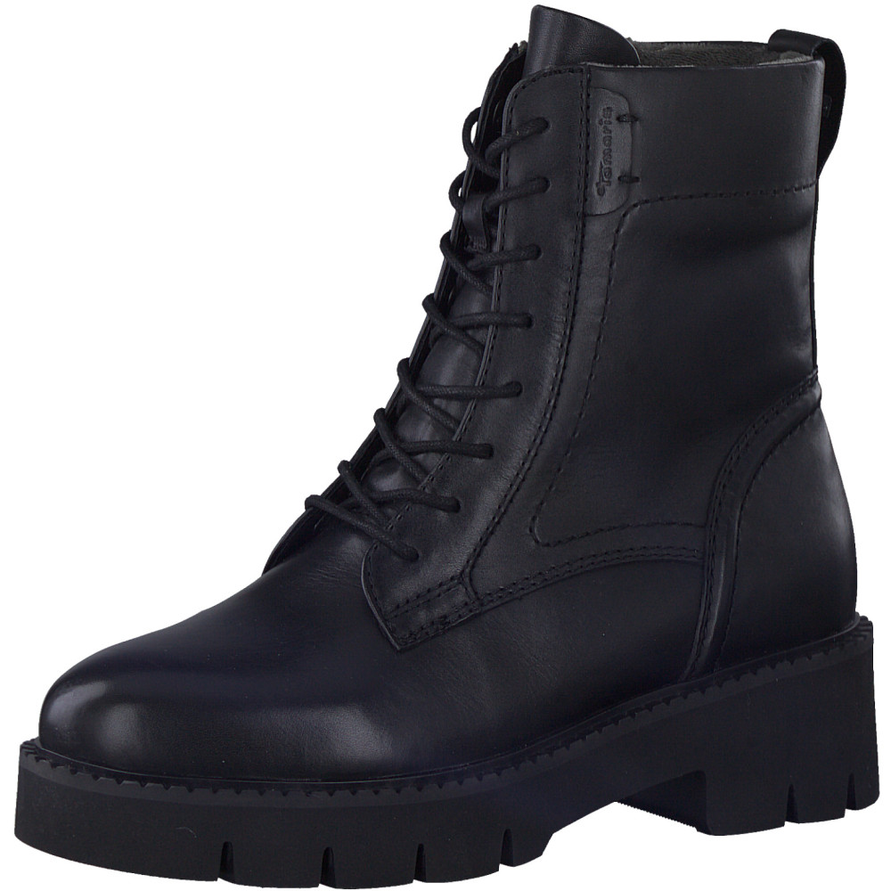 Tamaris 55216-41-022 Anatomical Leather Combat Boot Black Tamaris 55216-41-022 Anatomical Leather Combat Boot Black