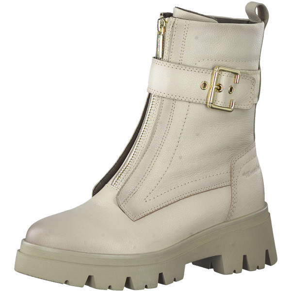 Tamaris 55416-41-411 Anatomical Leather Ankle Boot Ivory Tamaris 55416-41-411 Anatomical Leather Ankle Boot Ivory