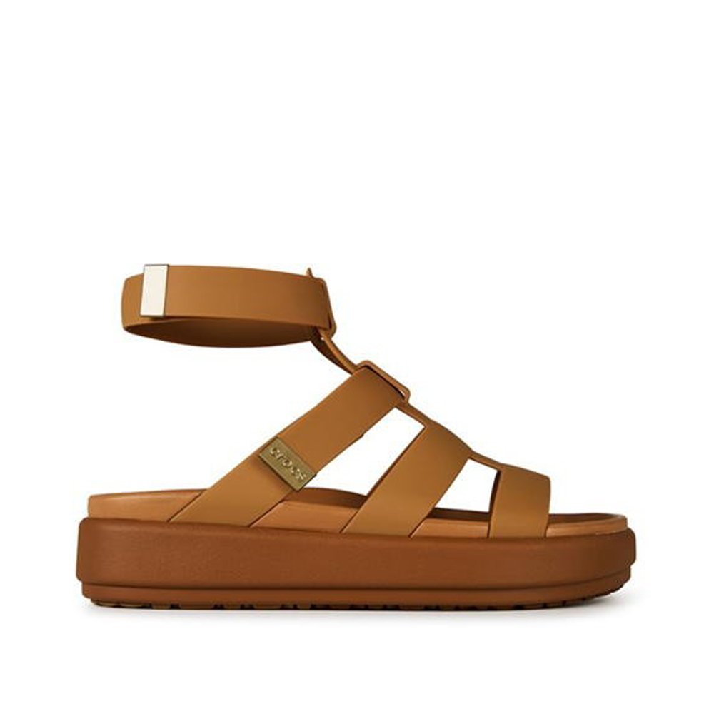 Crocs Brooklyn Lux Gladiator Sandal 111471-04 Anatomic Sandal Tan Crocs Brooklyn Lux Gladiator Sandal 111471-04 Anatomic Sandal Tan