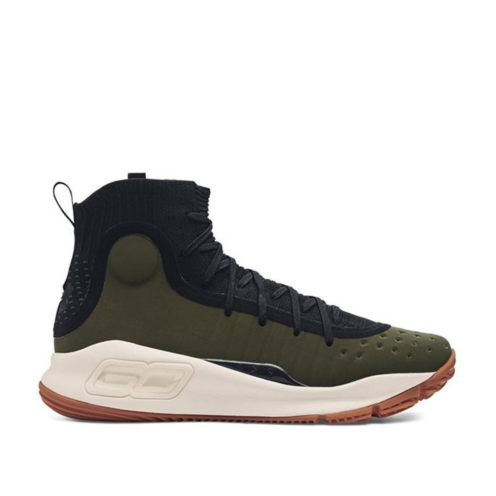 Under Armour UA Curry 4 1298306-008 Sneaker Μαύρο Χακί Under Armour UA Curry 4 1298306-008 Sneaker Μαύρο Χακί