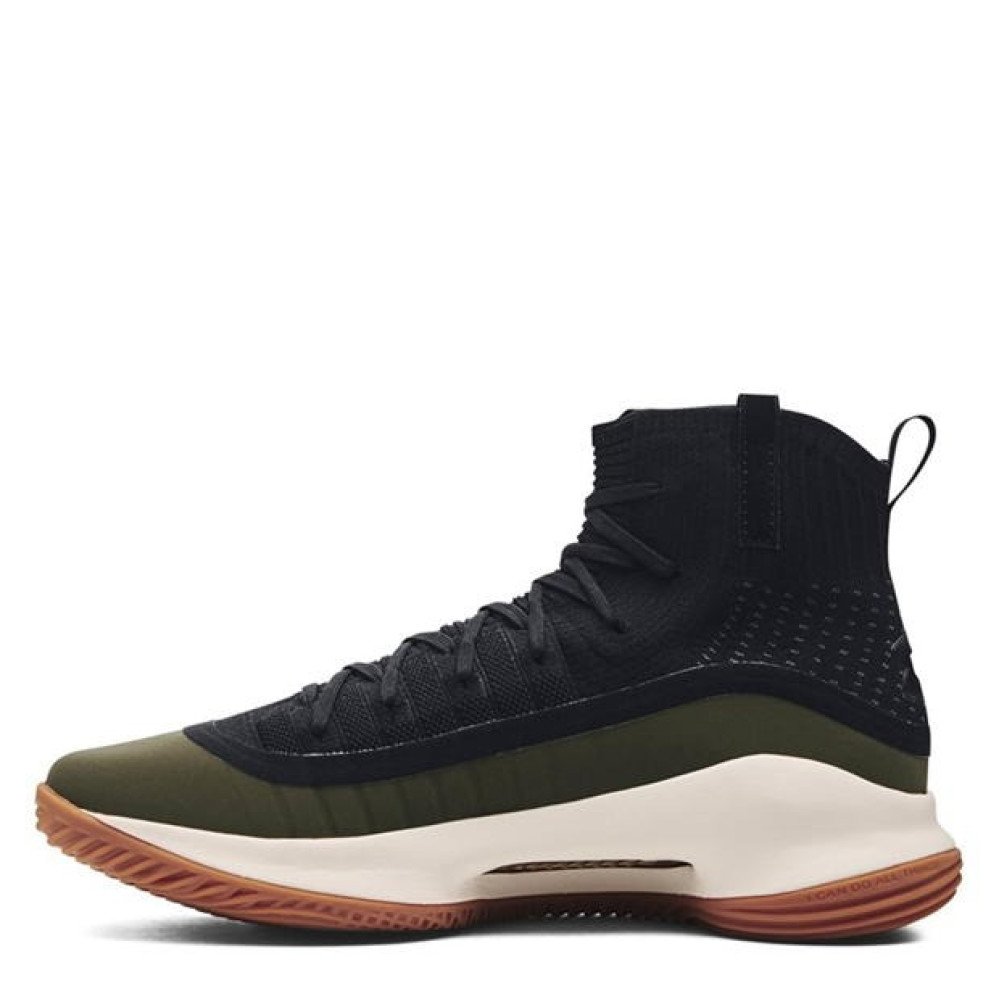 Under Armour UA Curry 4 1298306-008 Sneaker Μαύρο Χακί Under Armour UA Curry 4 1298306-008 Sneaker Μαύρο Χακί