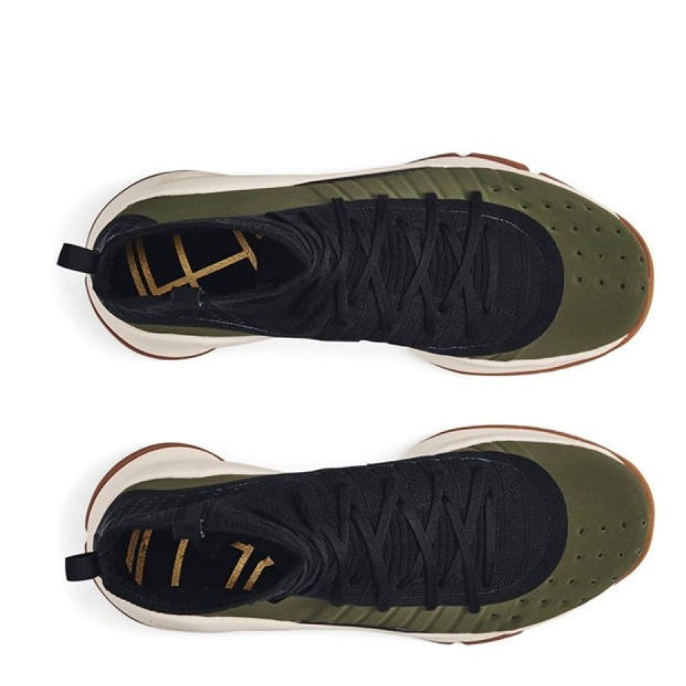 Under Armour UA Curry 4 1298306-008 Sneaker Μαύρο Χακί Under Armour UA Curry 4 1298306-008 Sneaker Μαύρο Χακί
